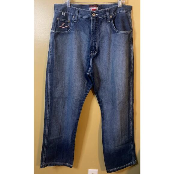 Evolution Men's Extra Baggy 100% Cotton Jeans Size 36X32 - Picture 1 of 9